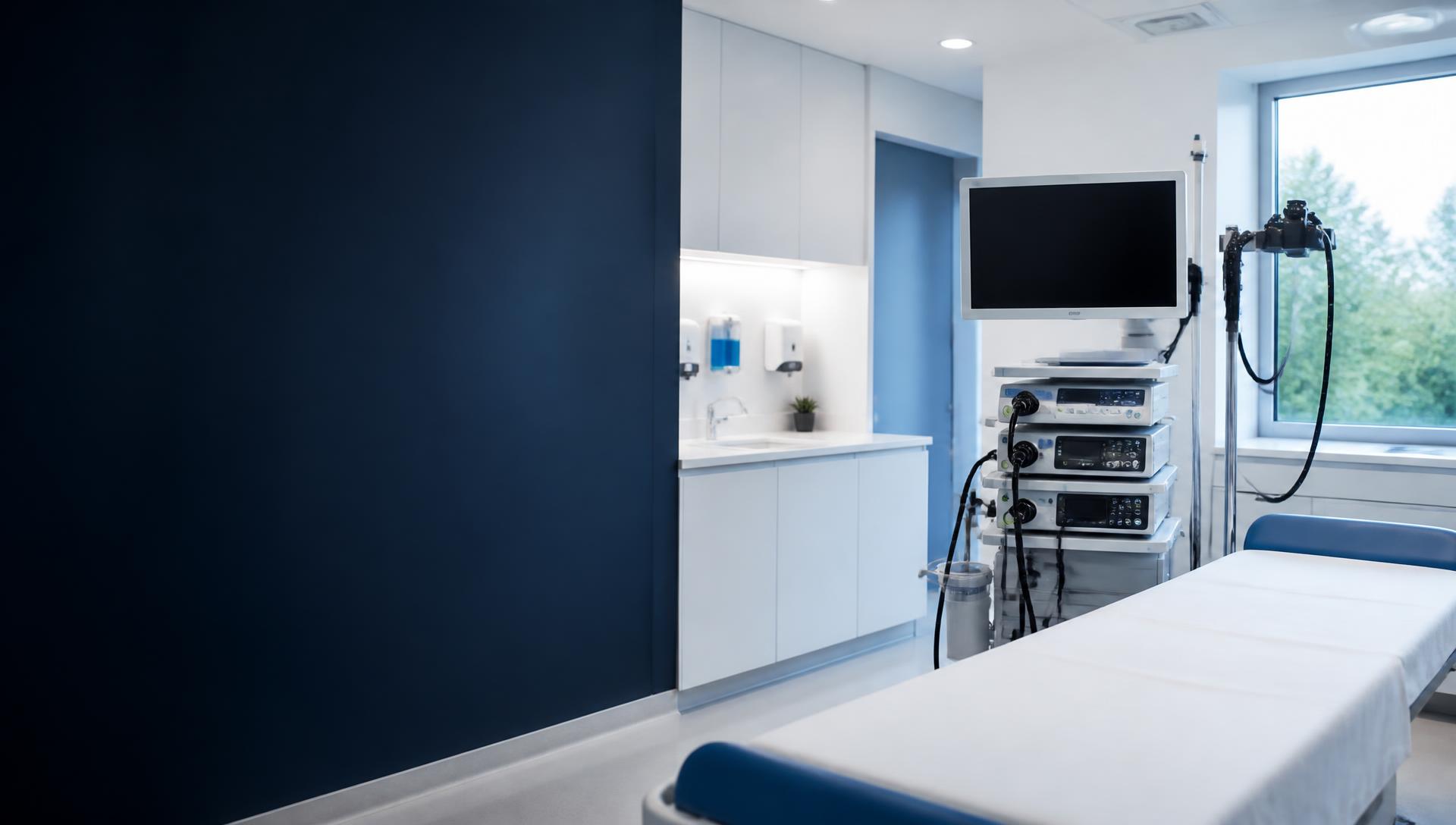 Sala moderna equipada para exames de endoscopia
